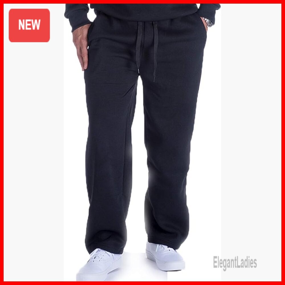 Men's Straight Leg Sweatpants With Pockets, Loose Fit Joggers For Running